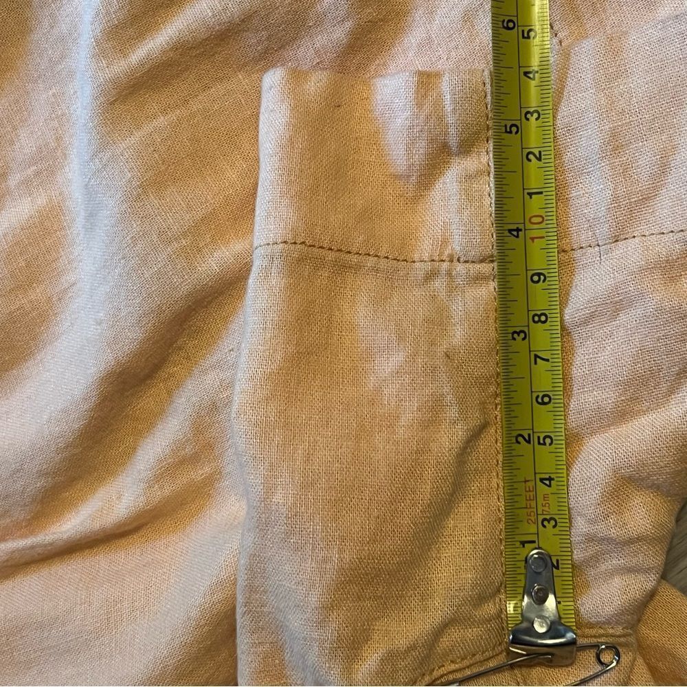 Abercrombie & Fitch linen Bermuda Tailored Orange shorts L NWT - Picture 10 of 14